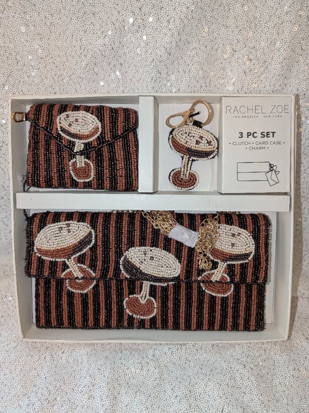 Rachel Zoe espresso martini handbag
